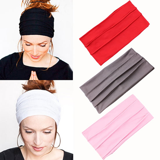 Women's Wide Sport Yoga Headband Hairband Elastic Wrap Turban Stretch Hair Band